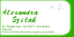 alexandra szilak business card